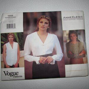 Anne Klein II Vogue Sewing Pattern - 1555 - Sz 8-10-12 - UNCUT